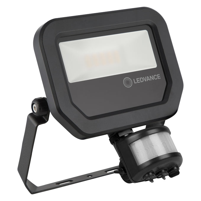 LEDVANCE Floodlight LED 10W/4000K ar sensoru, melns GEN 3