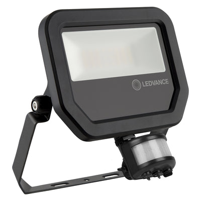 LEDVANCE Floodlight LED 20W/3000K ar sensoru, melns GEN 3