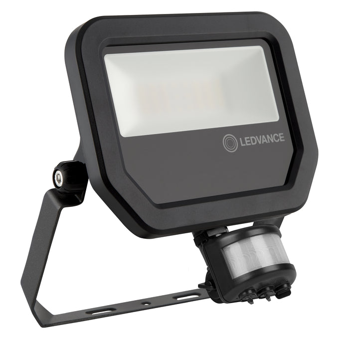LEDVANCE Floodlight LED 20W/4000K ar sensoru, melns GEN 3